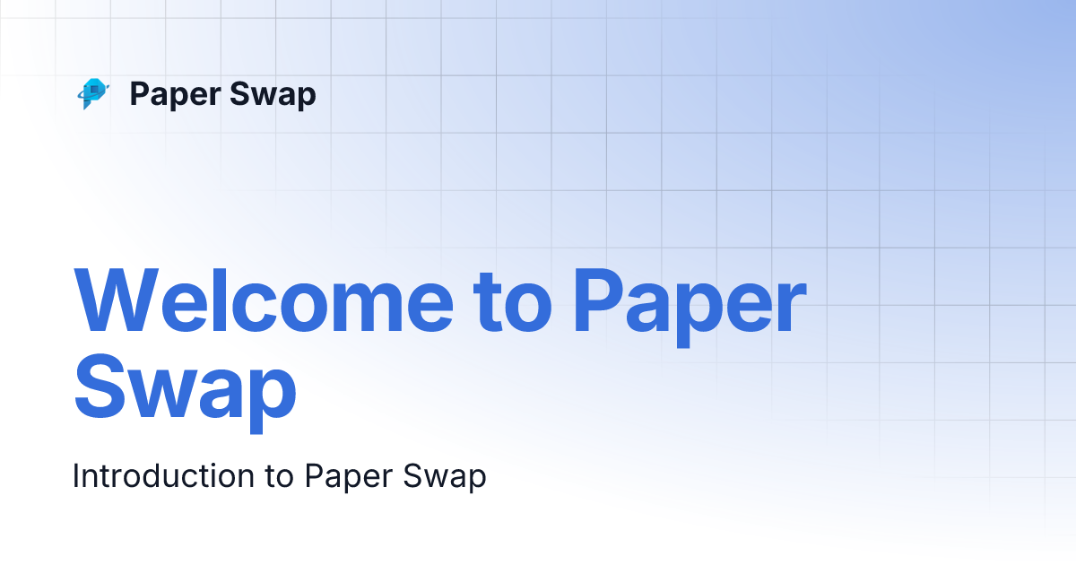 Welcome to Paper Swap | Paper Swap